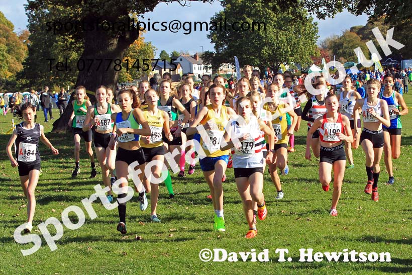 Girls under-15s 2022 Northern Cross Country Relays, Graves Park, Sheffield. Photo: David T. Hewitson/Sports for All Pics